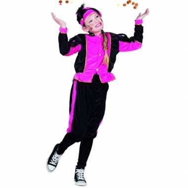 Compleet fuchsia pieten foute kleding voor meisjes