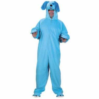 Dieren foute kleding blauwe hond voor volwassenen
