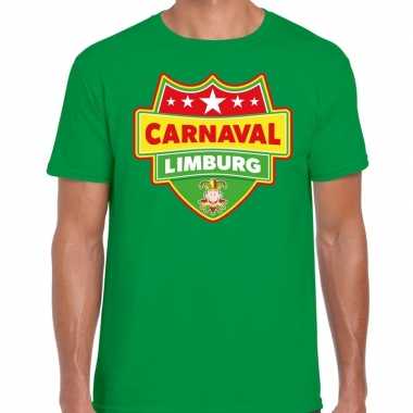 Foute carnaval t shirt limburg groen voor heren kleding