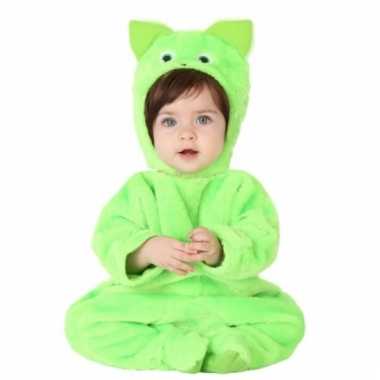 Foute groene poes onesie voor babys kleding