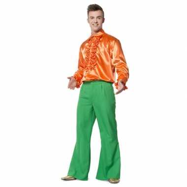 Foute hippie broek groen voor heren kleding