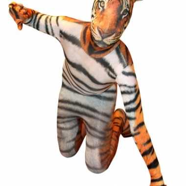 Foute morphsuit pak met tijger print kleding