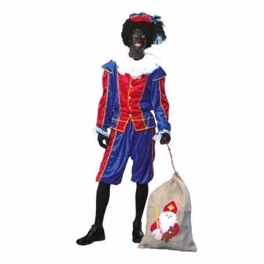 Voordelig roetveeg pieten foute kleding blauw/rood unisex