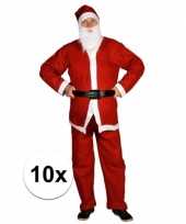 10x voordelige santa run kerstman foute kleding voor volwassenen