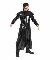 90s foute kleding gothic lakleren jas voor volwassenen