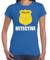 Foute detective police politie embleem t-shirt blauw voor dames kleding