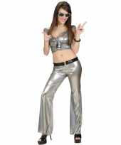 Foute disco broek zilver dames kleding