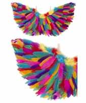Foute engel vleugels regenboog veren 44 x 82 cm kleding