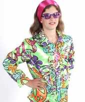 Foute flower power blouse kids peace kleding