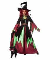 Foute heksen jurk rood groen vrouwen kleding