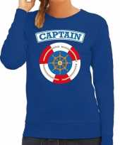 Foute kapitein captain sweater blauw voor dames kleding