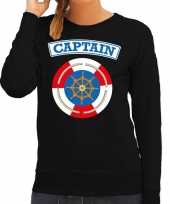 Foute kapitein captain sweater zwart voor dames kleding