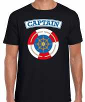 Foute kapitein captain t-shirt zwart voor heren kleding