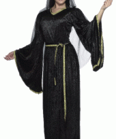 Foute middeleeuwse dames jurkjes zwart kleding