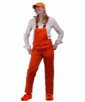 Foute oranje tuinbroek verstelbaar kleding