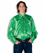 Foute overhemd groen met rouches heren kleding