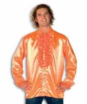 Foute overhemd oranje met rouches heren kleding
