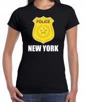Foute police politie embleem new york t-shirt zwart voor dames kleding