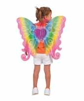 Foute vlinder vleugels voor kinderen regenboog kleding