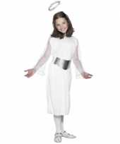 Foute witte engelen jurk met riem en aureool voor meiden kleding
