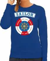Foute zeeman sailor sweater blauw voor dames kleding