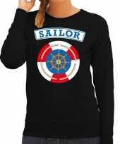 Foute zeeman sailor sweater zwart voor dames kleding