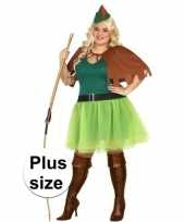Grote maten robin hood foute kleding 4 delig voor dames