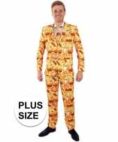 Grote maten snackbar thema print heren foute kleding