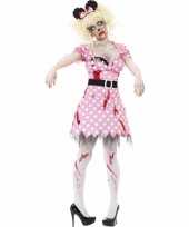 Halloween roze zombie minnie foute kleding voor dames