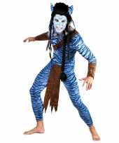 Heren blauwe jungle strijder foute kleding