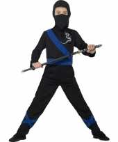 Ninja foute kleding zwart blauw voor kinderen