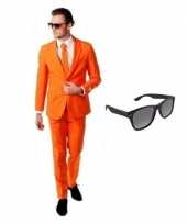 Oranje heren foute kleding maat 56 3xl met gratis zonnebril