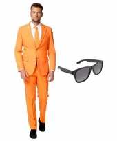 Oranje heren foute kleding maat 56 xxxl met gratis zonnebril