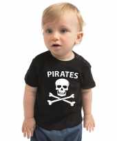 Piraten foute kleding shirt zwart voor babys